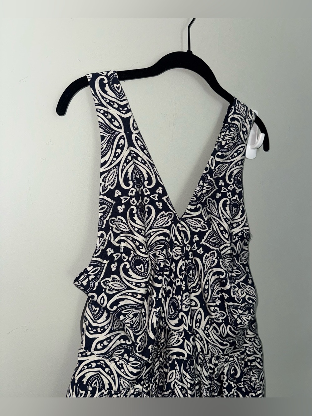 Lane Bryant NWT Women’s Plus Navy Paisley Split Halter Midi Flare Dress - 18W - Picture 4 of 12